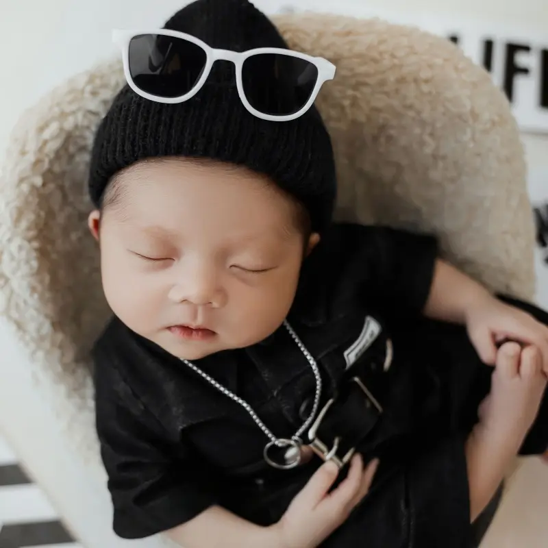 Baby Boy Cool Black Theme Set - Newborn Photography Props - Image 4